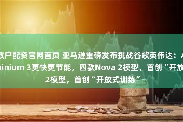 散户配资官网首页 亚马逊重磅发布挑战谷歌英伟达：AI芯片Trainium 3更快更节能，四款Nova 2模型，首创“开放式训练”